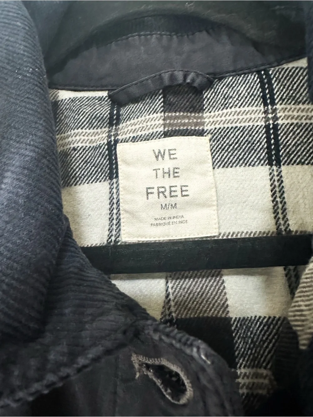 We The Free Sweet Talk Flannel Lined Barn coat size Medium in Washed Black NWT - Picture 9 of 16